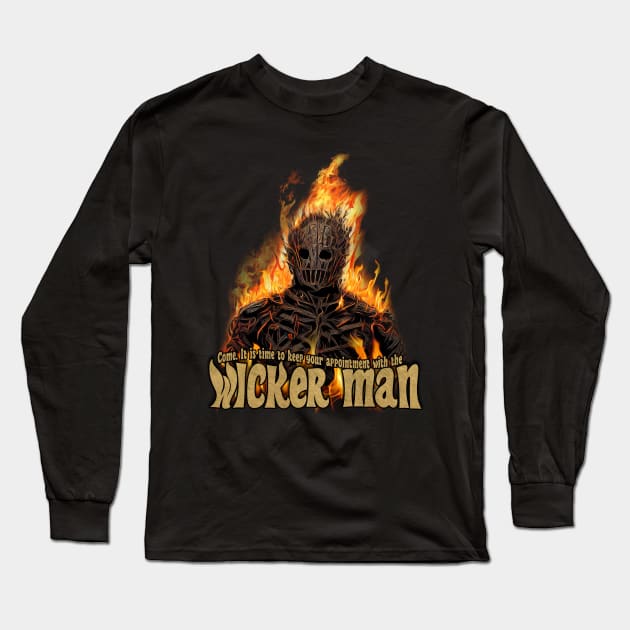 Wicker Man Long Sleeve T-Shirt by Hiraeth Tees